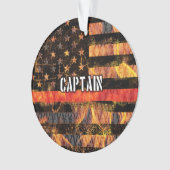 Captain Firefighter Flag Ornament (voorkant)