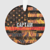 Captain Firefighter Flag Ornament (voorkant)