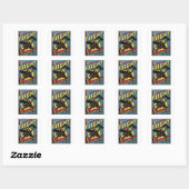 Captain Flight  Gouden Eeuw Stripboek Vierkante Sticker (Vel)