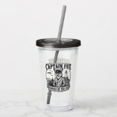 Captain Fox Guardian of Seas Nautical Design Acryl Drinkbeker (Achterkant)