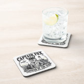 Captain Fox Guardian of Seas Nautical Design Bier Onderzetter (Rechterzijde)
