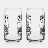 Captain Fox Guardian of Seas Nautical Design Blikvorm Glas (Links)