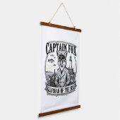Captain Fox Guardian of Seas Nautical Design Hangend Wandkleed (Gebogen)