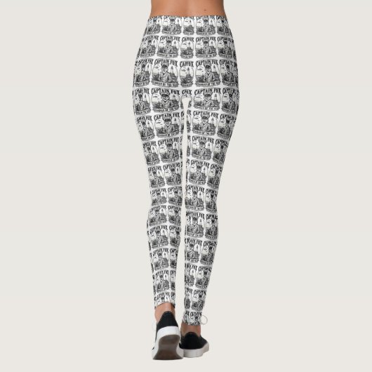 Captain Fox Guardian of Seas Nautical Design Leggings (Achterkant)