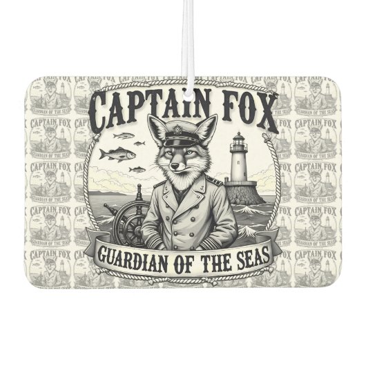 Captain Fox Guardian of Seas Nautical Design Luchtverfrisser (Voorkant)