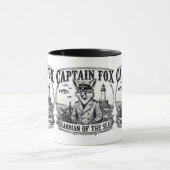 Captain Fox Guardian of Seas Nautical Design Mok (Midden)
