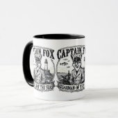 Captain Fox Guardian of Seas Nautical Design Mok (Voorkant links)