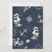 Captain Funeral Invitation Template Kaart (Achterkant)