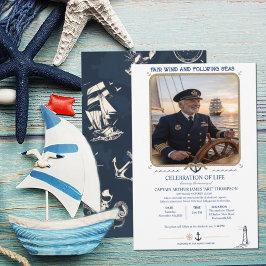 Captain Funeral Invitation Template Kaart