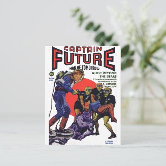 Captain Future Briefkaart (Staand voorkant)