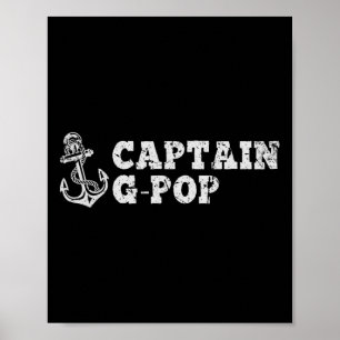 Captain G-pop Zeilboot Boat Anchor Poster
