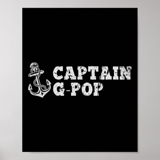 Captain G-pop Zeilboot Boat Anchor Poster (Voorkant)