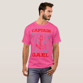 Captain Gael Personalized Name Seaman Boating Trip T-shirt (Voorkant volledig)