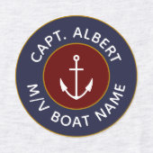 Captain Gepersonaliseerde Anker Logo Iron op label (Design 1)