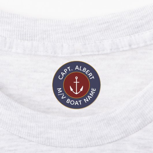Captain Gepersonaliseerde Anker Logo Iron op label (Aangebracht)