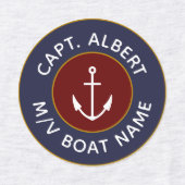 Captain Gepersonaliseerde Anker Logo Iron op label (Design 2)