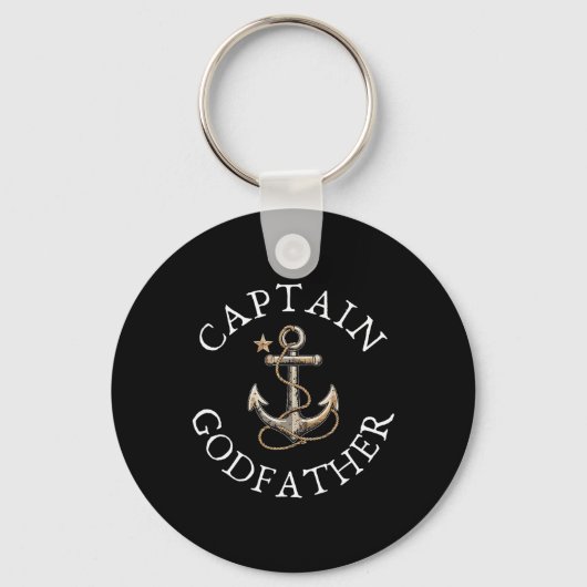 Captain Godfather Boat Sailing Boating ANC Sleutelhanger (Voorkant)