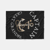 Captain Great Grandpa Boat Zeilboot Vintage Fleece Deken (Voorkant (Horizontaal))
