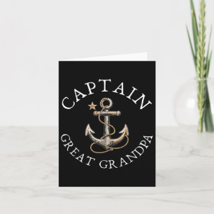 Captain Great Grandpa Boat Zeilboot Vintage Kaart