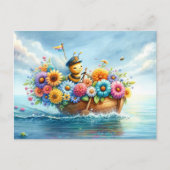 Captain Honeybee's Floral Flotilla Briefkaart (Voorkant)