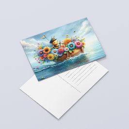 Captain Honeybee's Floral Flotilla Briefkaart