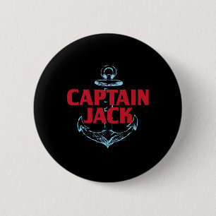 Captain Jack Gepersonaliseerde Naam Aangepaste Nic Ronde Button 5,7 Cm