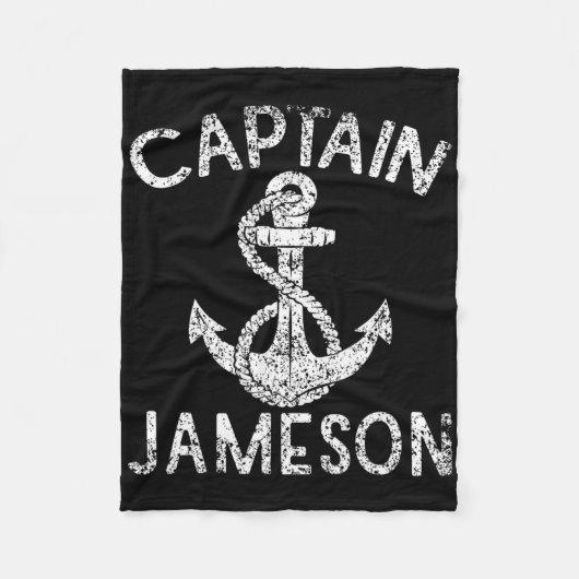 Captain Jameson Jachtanker Boot Schip Zeilen Fleece Deken (Voorkant)