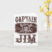Captain Jim gepersonaliseerde piraat Pontoon Bo Kaart (Gele Bloem)