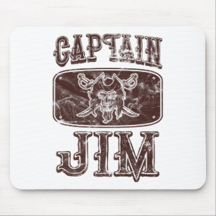  Captain Jim gepersonaliseerde piraat Pontoon Bo Muismat