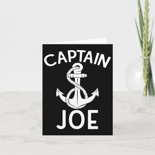 Captain Joe Ship Yacht Boating Anchor Boat Kaart (Voorkant)