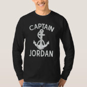 Captain Jordan Boating Yacht Anchor Ship Boat T-shirt (Voorkant)