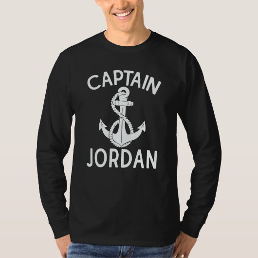 Captain Jordan Boating Yacht Anchor Ship Boat T-shirt (Voorkant)