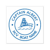 Captain Jouw naam Motorboot Zelfinktstempel Zelfinktende Stempel (Design)