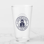 Captain Jouw naam Old Scruff Emblem Tumbler Glass (Achterkant)