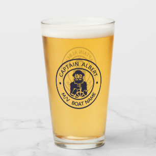 Captain Jouw naam Old Scruff Emblem Tumbler Glass