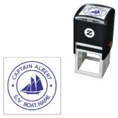 Captain Jouw naam Schooner Zelfinktstempel Zelfinktende Stempel (In situ)