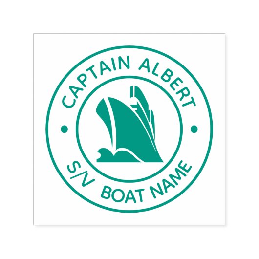 Captain Jouw naam Ship Zelfinktstempel Zelfinktende Stempel (Design)