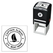 Captain Jouw naam zeilboot Zelfinktstempel Zelfinktende Stempel (In situ)