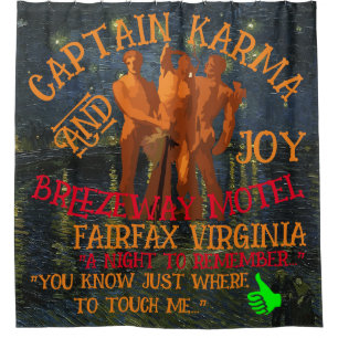 Captain Karma & Joy Breezeway Motel Fairfax VA Douchegordijn