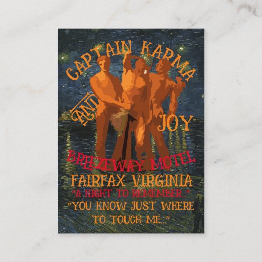 Captain Karma & Joy Breezeway Motel Fairfax VA Informatiekaartje (Achterkant)