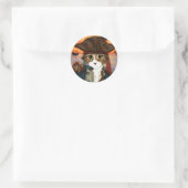 Captain Leo, Pirate Cat & Rat Fantasy Art Sticker (Tas)