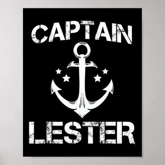 Captain Lester Funny Verjaardag Gepersonaliseerde  Poster (Voorkant)