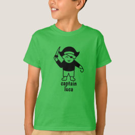 Captain Luca Pirate T-Shirt | Personalized Kids Gr