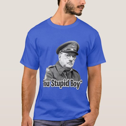 Captain Mainwaring Stomme Jongens vrienden T-shirt (Voorkant)