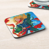 Captain Marvel ~ Carol Danvers Bier Onderzetter (Linkerzijde)