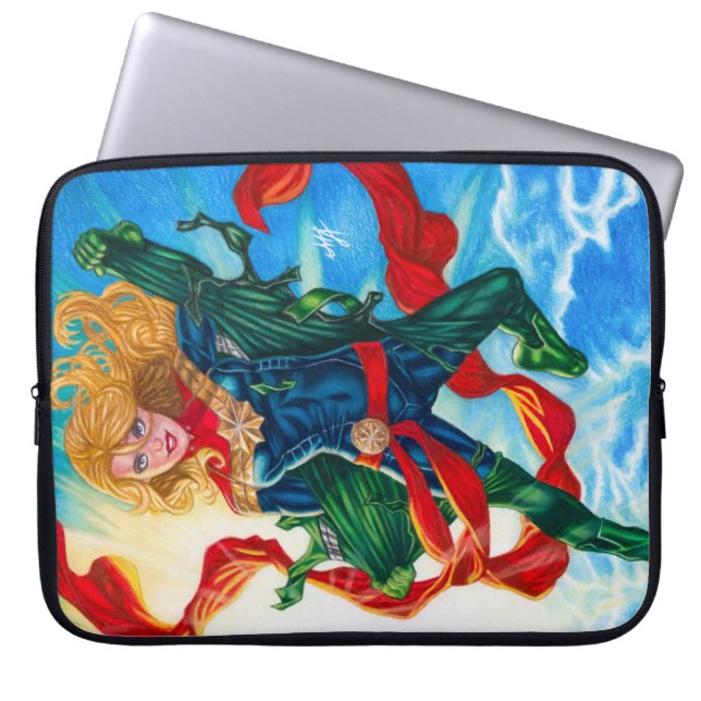 Captain Marvel ~ Carol Danvers Laptop Sleeve (Voorkant)