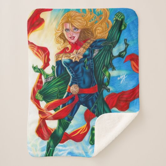 Captain Marvel ~ Carol Danvers Sherpa Deken (Voorkant)
