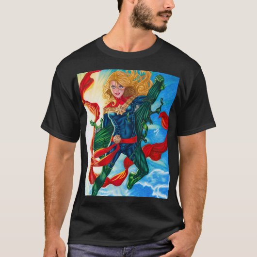 Captain Marvel ~ Carol Danvers T-shirt (Voorkant)