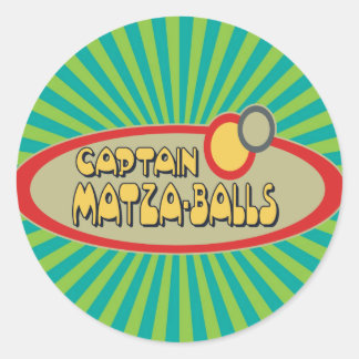 Captain MATZA BALLS Ronde Sticker