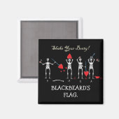 CAPTAIN MAYFLOWER'S Blackbeard Flag Magneet (Voorkant / Achterkant)